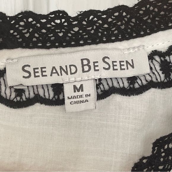 See and Be Seen Embroidered Top Sz M NWOT - Picture 5 of 10